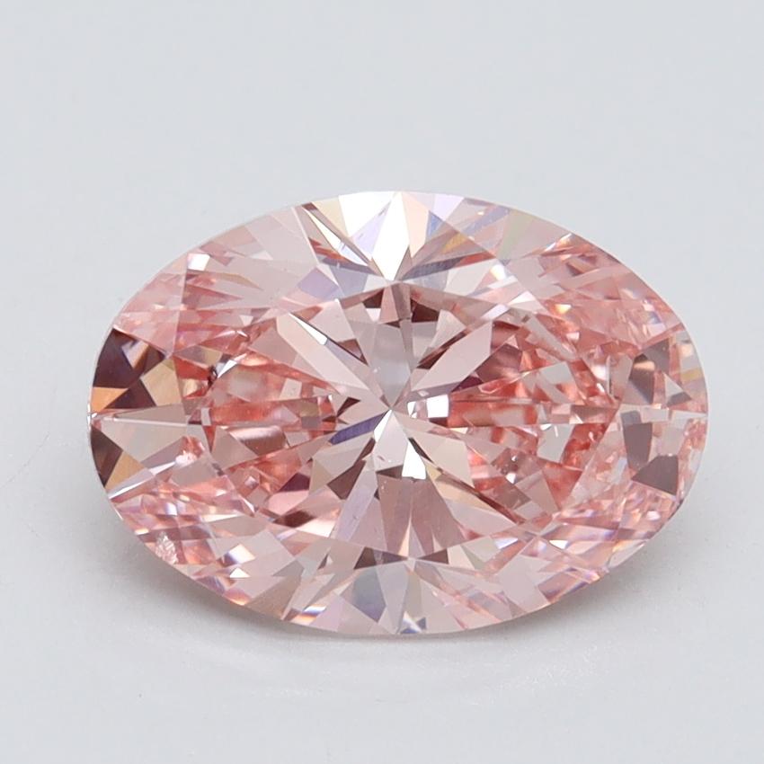 2.20 Ct. Fancy Intense Pink Oval Lab Grown Diamond