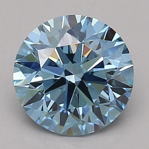 0.91 Ct. Fancy Vivid Blue Round Lab Grown Diamond