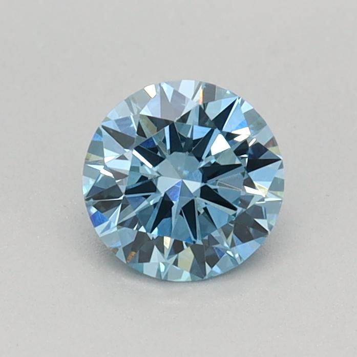 0.37 Ct. Fancy Vivid Blue Round Lab Grown Diamond