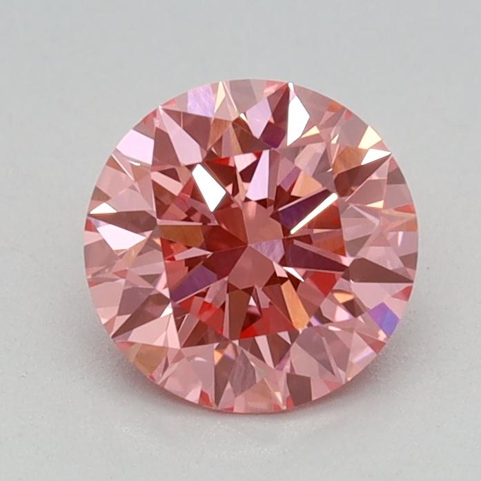 0.70 Ct. Fancy Vivid Pink Round Lab Grown Diamond