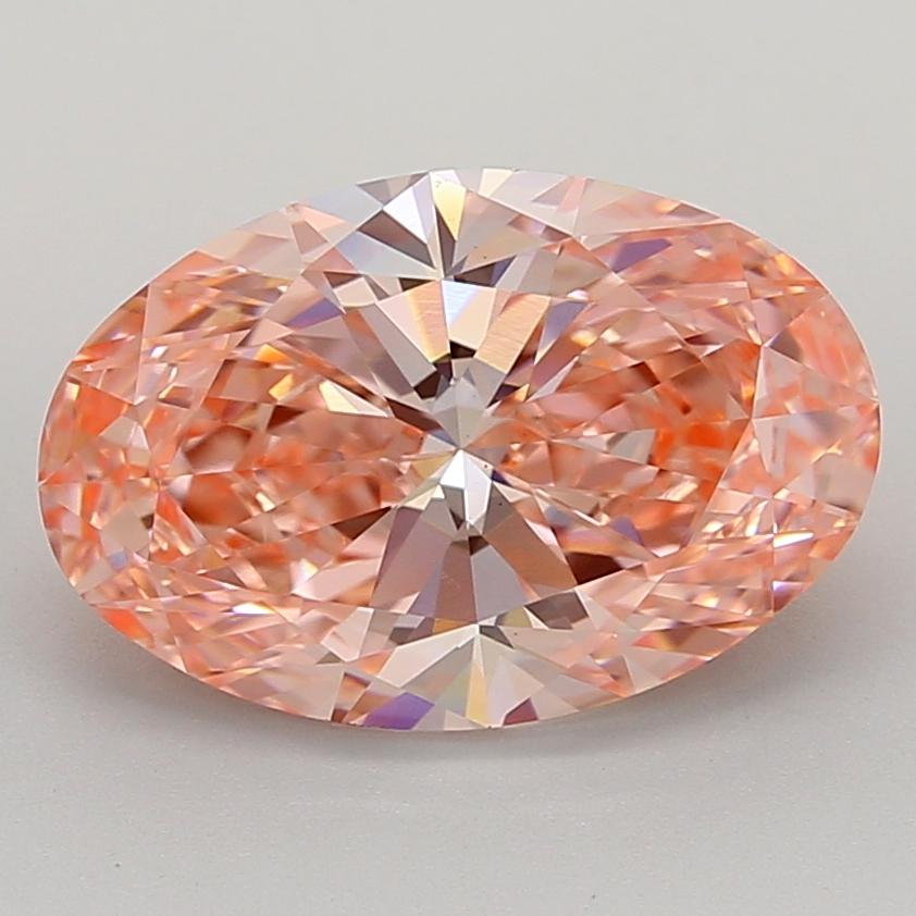 5.08 Ct. Fancy Vivid  Pink Oval Lab Grown Diamond