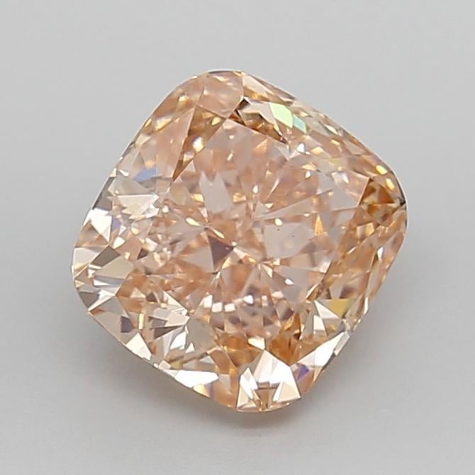2.65 Ct. Fancy Intense Pinkish Orange Cushion Lab Grown Diamond