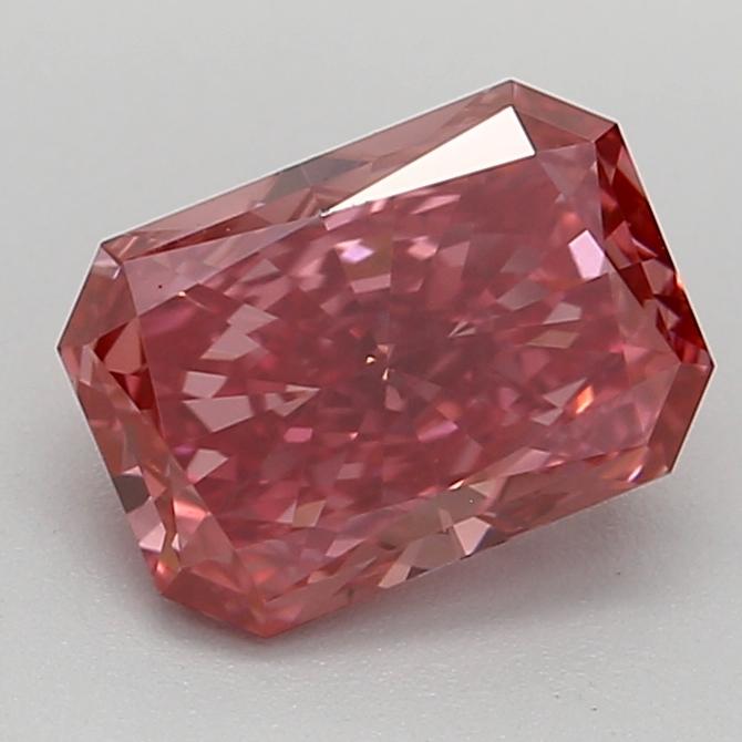 1.03 Ct. Fancy Vivid  Pink Radiant Lab Grown Diamond