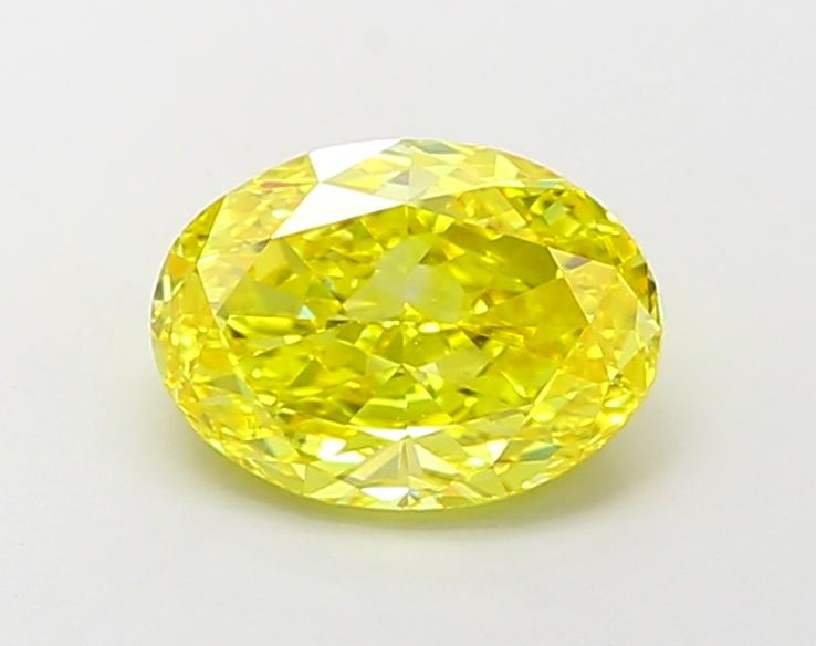 2.10 Ct. Fancy Vivid  Yellow Oval Lab Grown Diamond