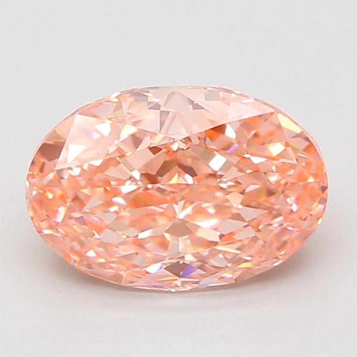 3.05 Ct. Fancy Vivid Pink Oval Lab Grown Diamond