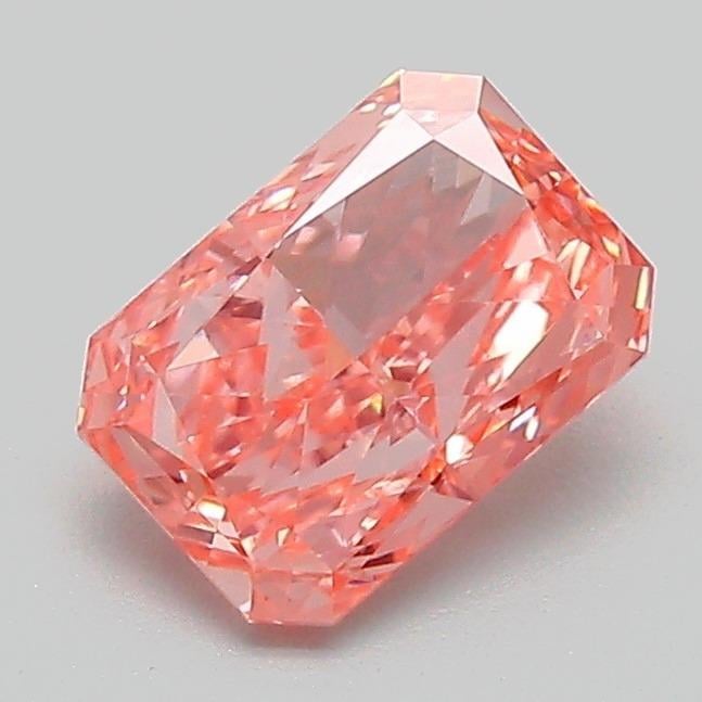 1.00 Ct. Fancy Vivid Pink Radiant Lab Grown Diamond