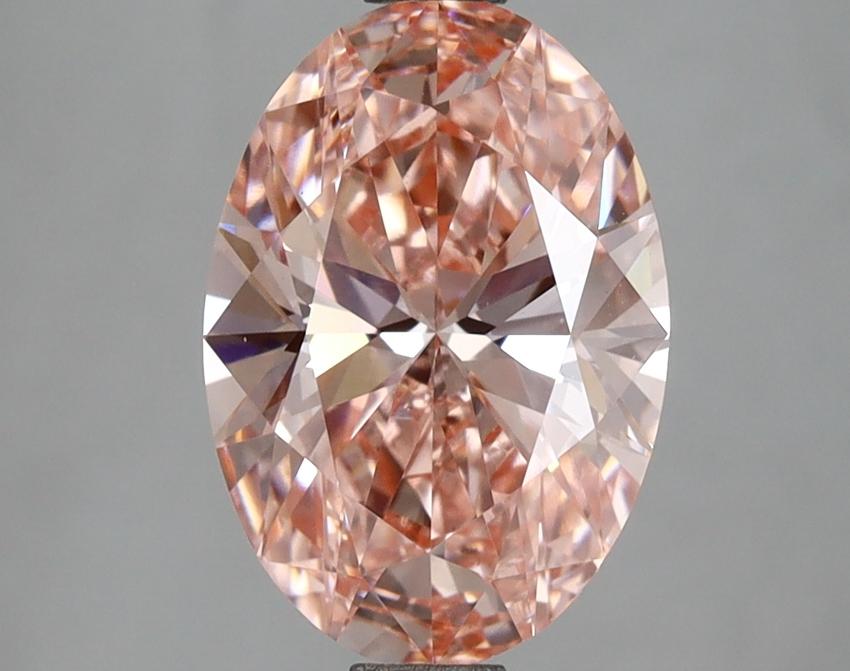 2.59 Ct. Fancy Vivid Pink Oval Lab Grown Diamond