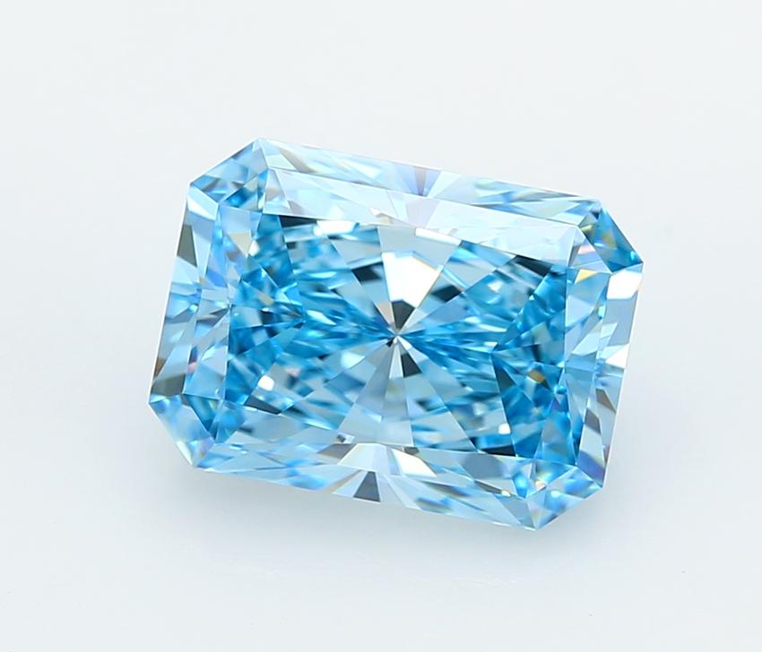 5.02 Ct. Fancy Vivid  Blue Radiant Lab Grown Diamond