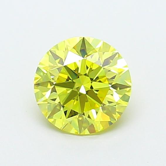 1.06 Ct. Fancy Vivid Yellow Round Lab Grown Diamond