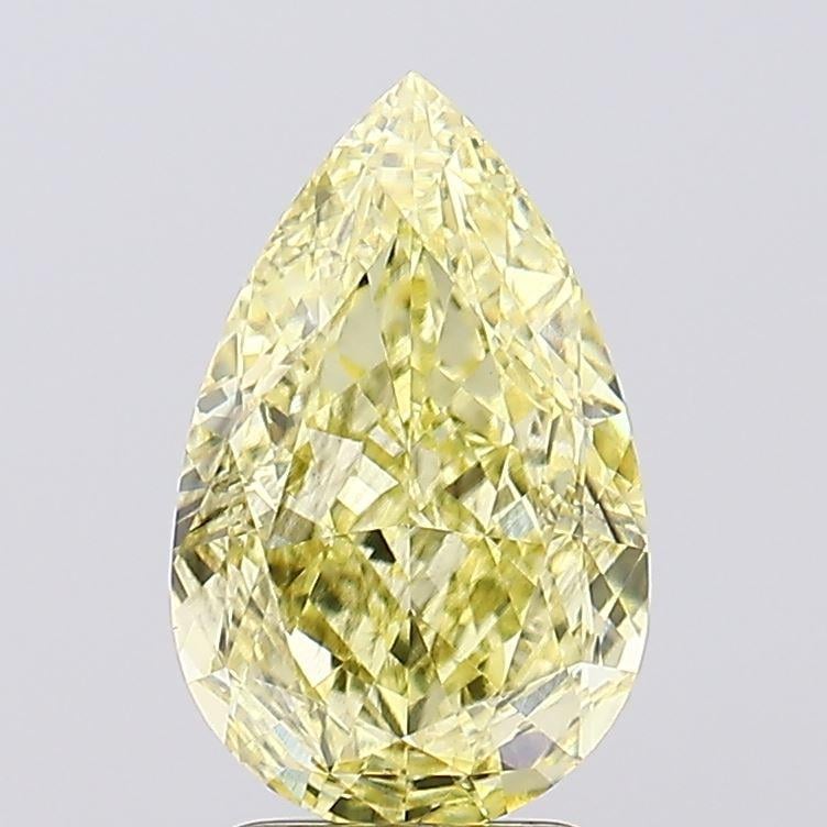3.07 Ct. Fancy Intense Yellow Pear Lab Grown Diamond