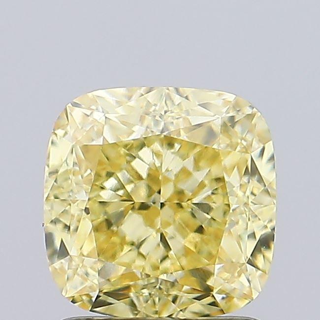 1.56 Ct. Fancy Intense Yellow Cushion Lab Grown Diamond