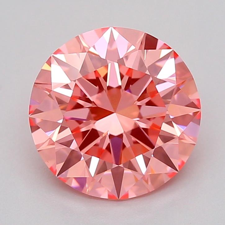 1.52 Ct. Fancy Vivid  Pink Round Lab Grown Diamond
