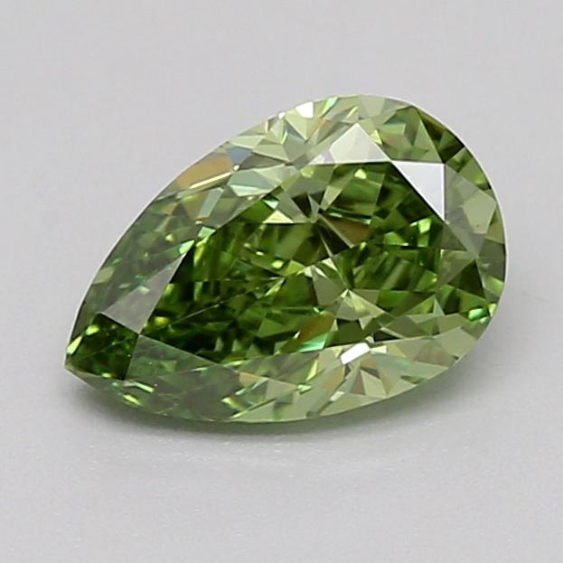 0.52 Ct. Fancy Vivid  Green Pear Lab Grown Diamond