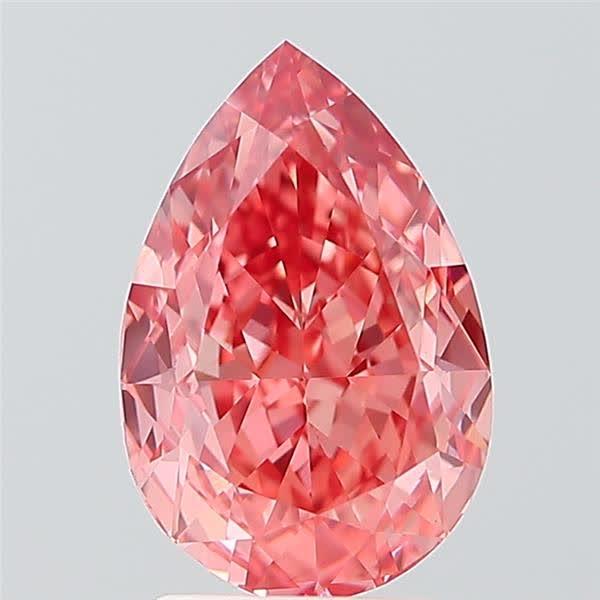 2.70 Ct. Fancy Vivid Pink Pear Lab Grown Diamond