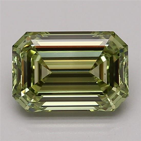 2.07 Ct. Fancy Intense Yellowish Green Emerald Lab Grown Diamond