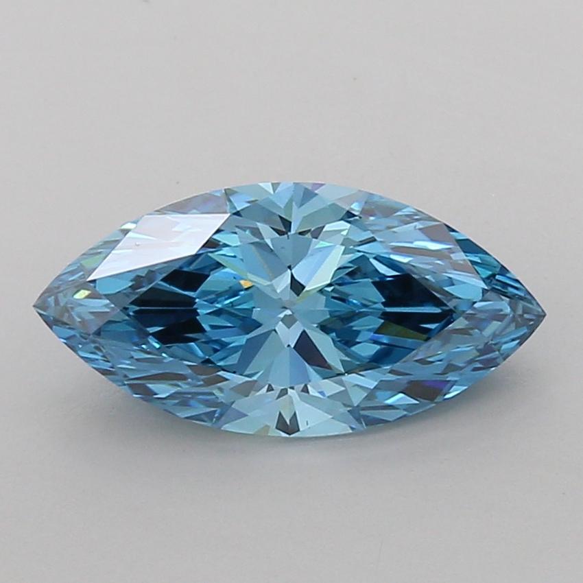 2.01 Ct. Fancy Vivid Blue Marquise Lab Grown Diamond