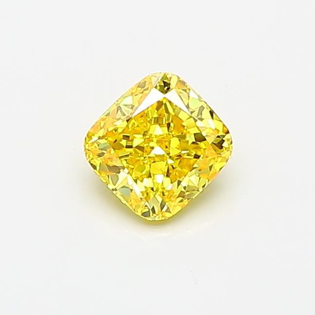 0.44 Ct. Fancy Vivid Yellow Cushion Lab Grown Diamond