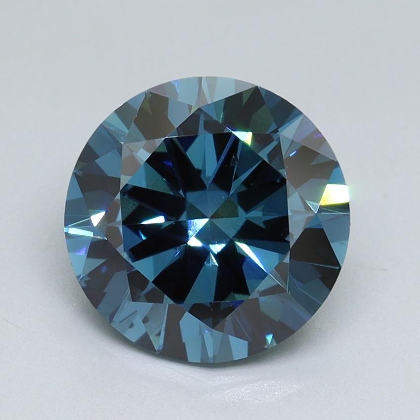 2.50 Ct. Fancy Vivid Blue Round Lab Grown Diamond