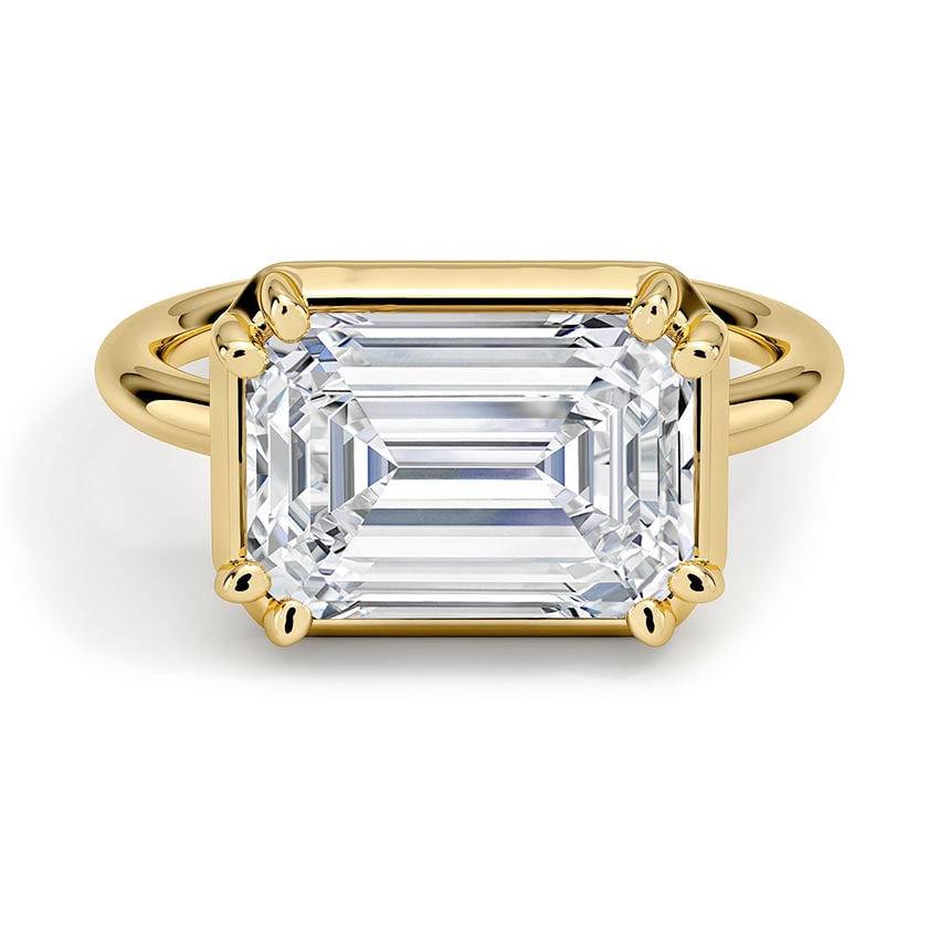 Custom Low Profile East West Solitaire Diamond Ring
