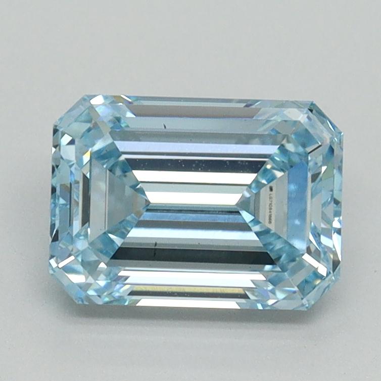 1.53 Ct. Fancy Vivid Blue Emerald Lab Grown Diamond