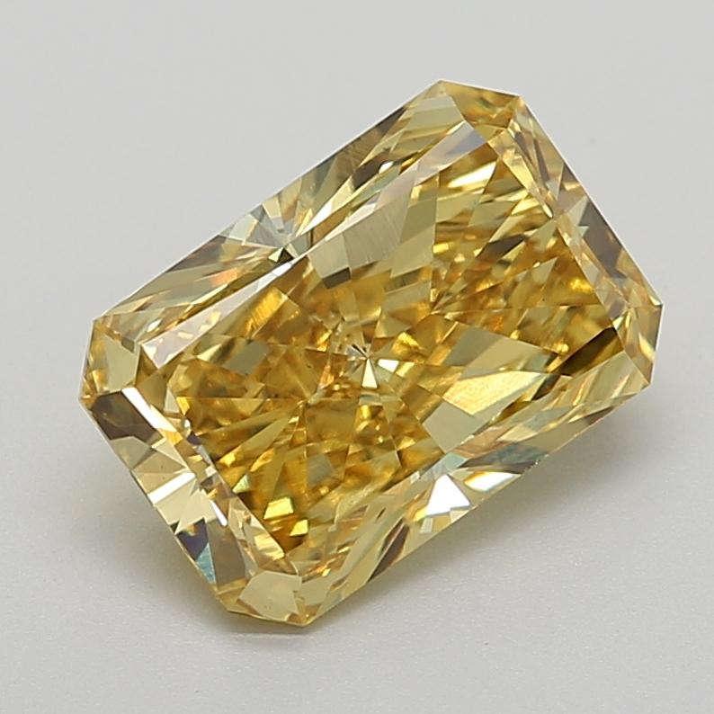 4.00 Ct. Fancy Vivid  Yellow Radiant Lab Grown Diamond