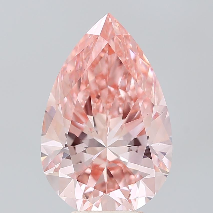 5.52 Ct. Fancy Vivid Pink Pear Lab Grown Diamond