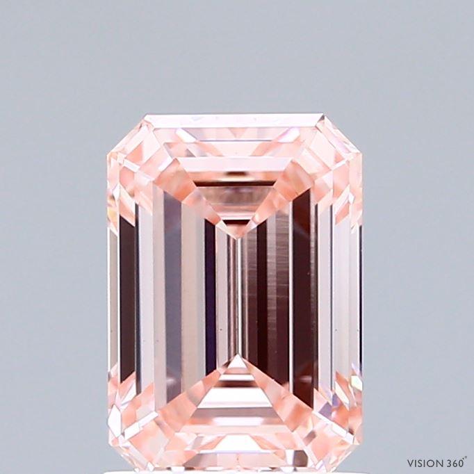1.57 Ct. Fancy Vivid Pink Emerald Lab Grown Diamond
