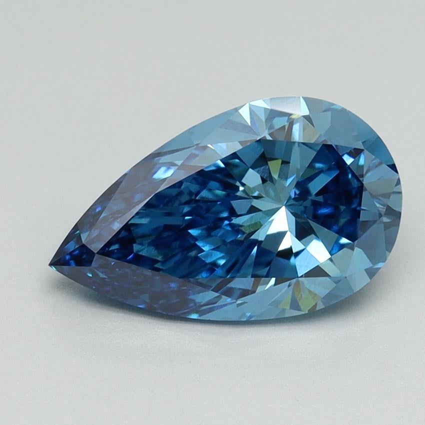 2.11 Ct. Fancy Vivid Blue Pear Lab Grown Diamond
