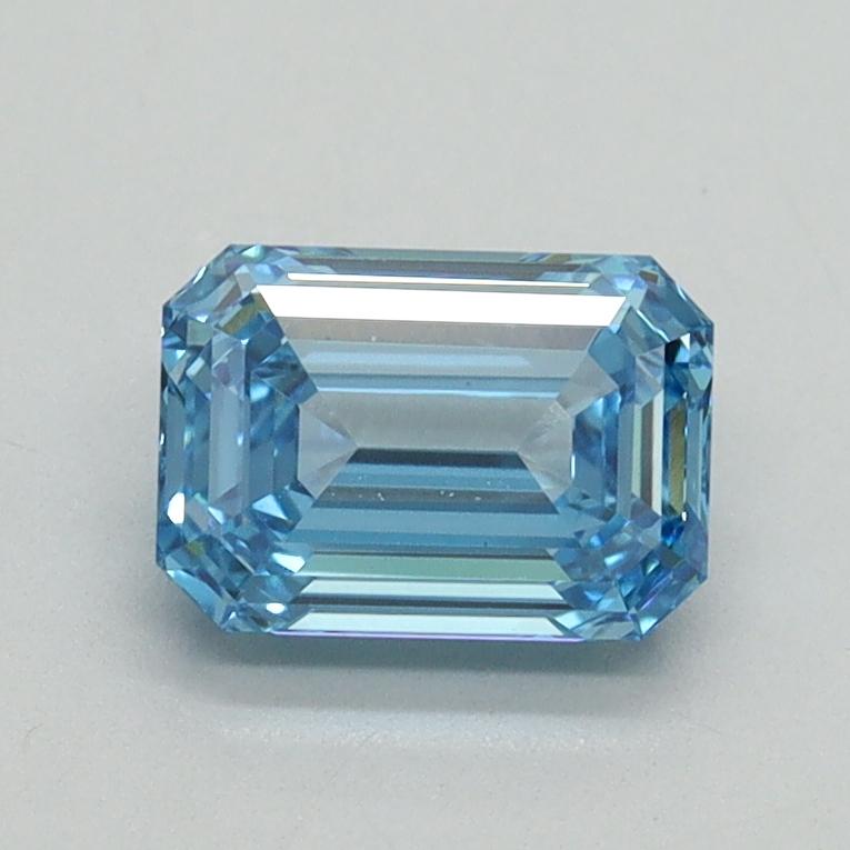 1.01 Ct. Fancy Vivid Blue Emerald Lab Grown Diamond