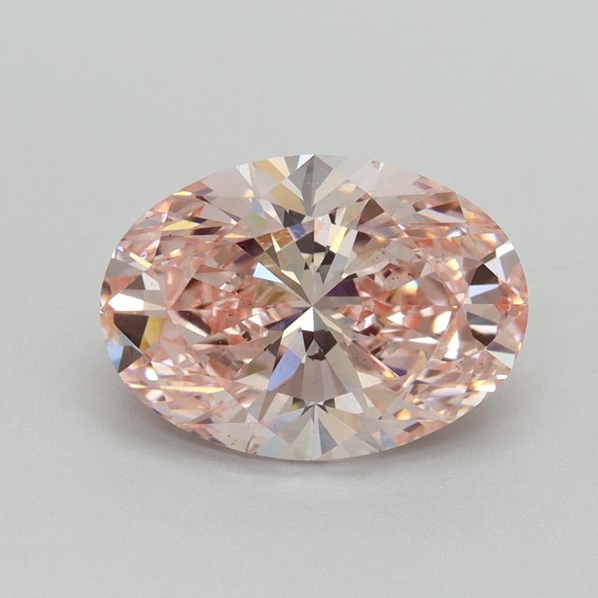 3.08 Ct. Fancy Intense Pink Oval Lab Grown Diamond