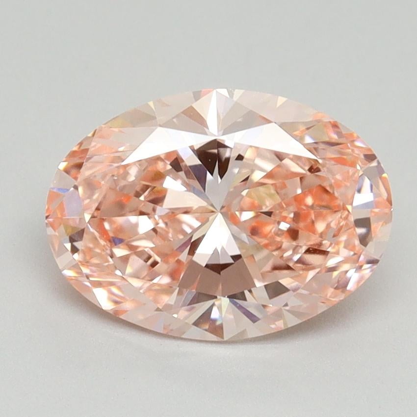 2.01 Ct. Fancy Vivid Pink Oval Lab Grown Diamond