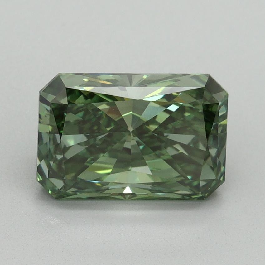 2.14 Ct. Fancy Vivid Green Radiant Lab Grown Diamond