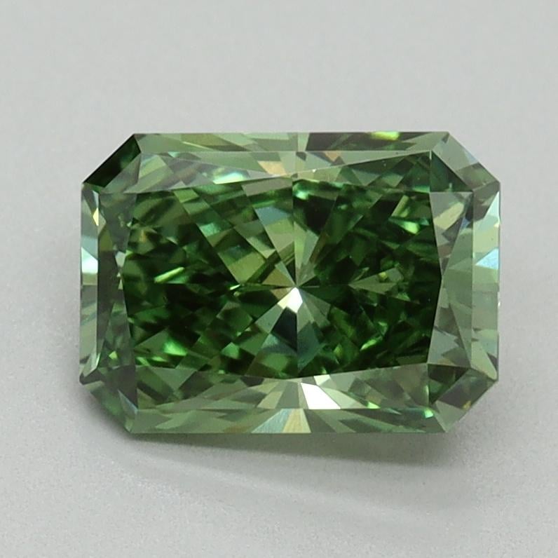 1.51 Ct. Fancy Vivid Green Radiant Lab Grown Diamond