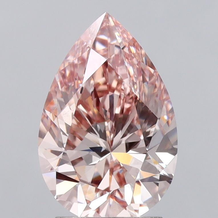 2.65 Ct. Fancy Intense  Pink Pear Lab Grown Diamond