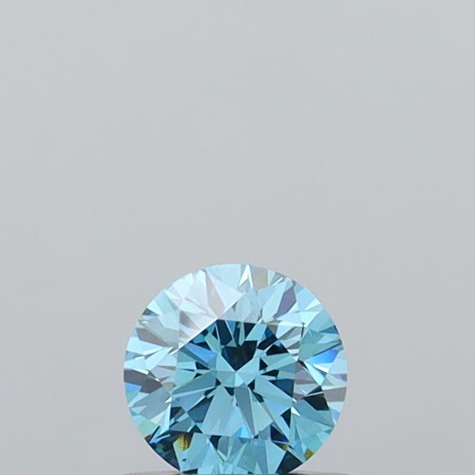 0.51 Ct. Fancy Vivid  Blue Round Lab Grown Diamond