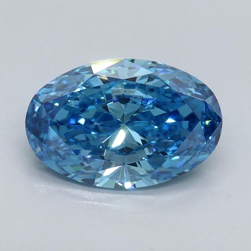 2.00 Ct. Fancy Vivid Blue Oval Lab Grown Diamond