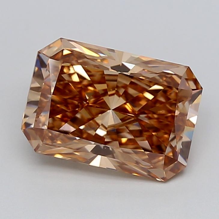 3.09 Ct. Fancy Light  Brown Radiant Lab Grown Diamond