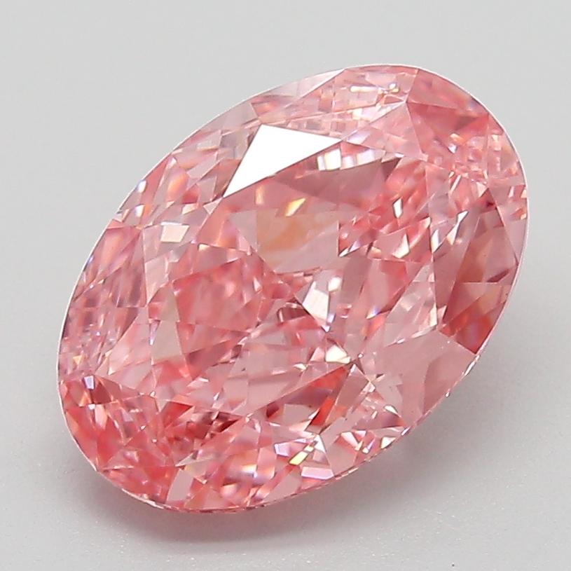 3.08 Ct. Fancy Pink Oval Lab Grown Diamond