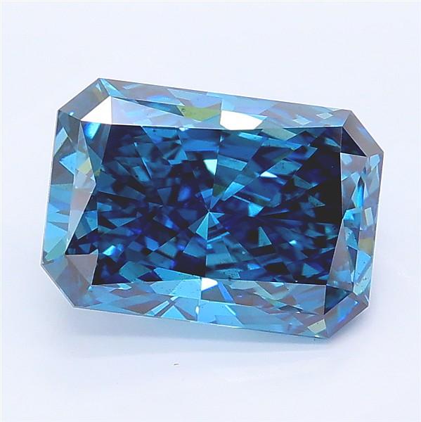 2.86 Ct. Fancy Vivid Blue Radiant Lab Grown Diamond