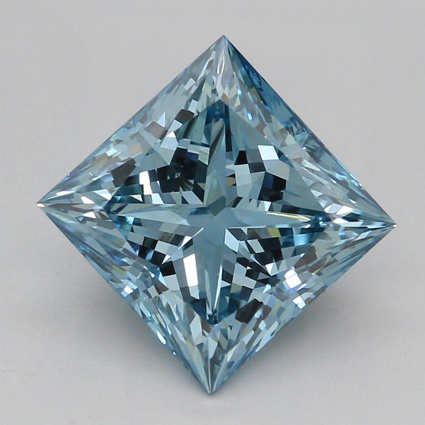 2.23 Ct. Fancy Vivid Blue Princess Lab Grown Diamond