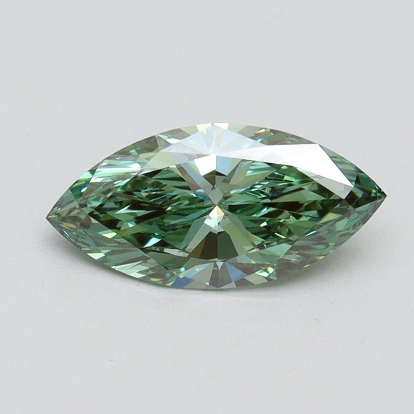 1.01 Ct. Fancy Vivid Green Marquise Lab Grown Diamond
