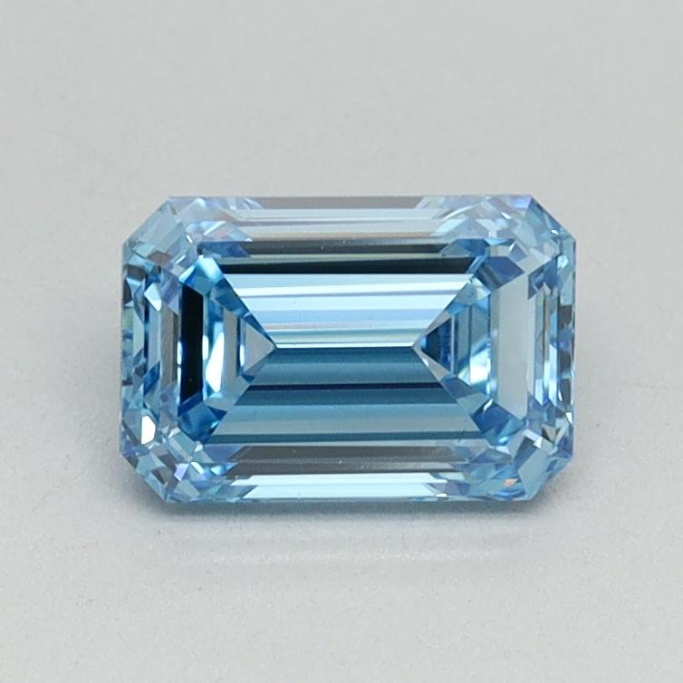 0.90 Ct. Fancy Vivid Blue Emerald Lab Grown Diamond