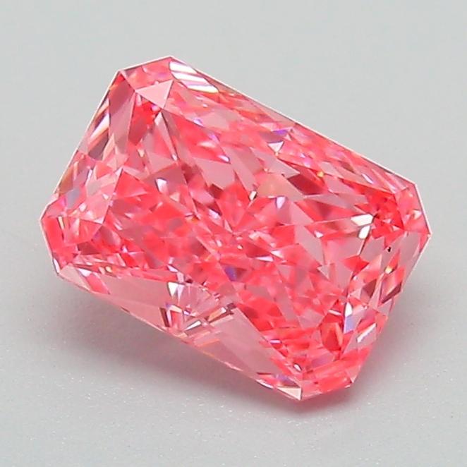 1.10 Ct. Fancy Vivid Pink Radiant Lab Grown Diamond