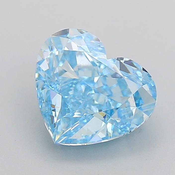 3.01 Ct. Fancy Vivid Blue Heart Lab Grown Diamond