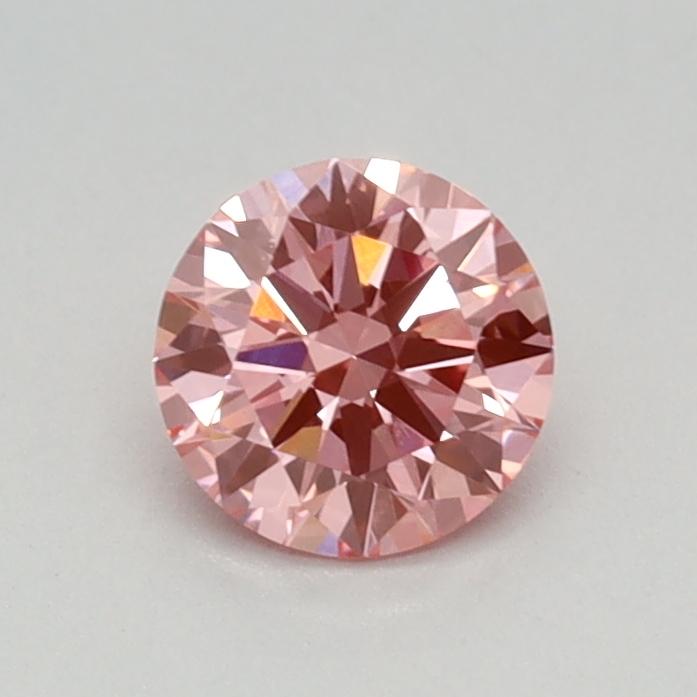 0.45 Ct. Fancy Vivid Pink Round Lab Grown Diamond