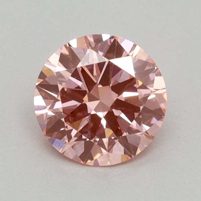 0.41 Ct. Fancy Vivid Pink Round Lab Grown Diamond