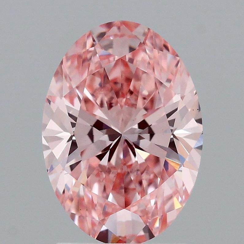 2.07 Ct. Fancy Vivid Pink Oval Lab Grown Diamond