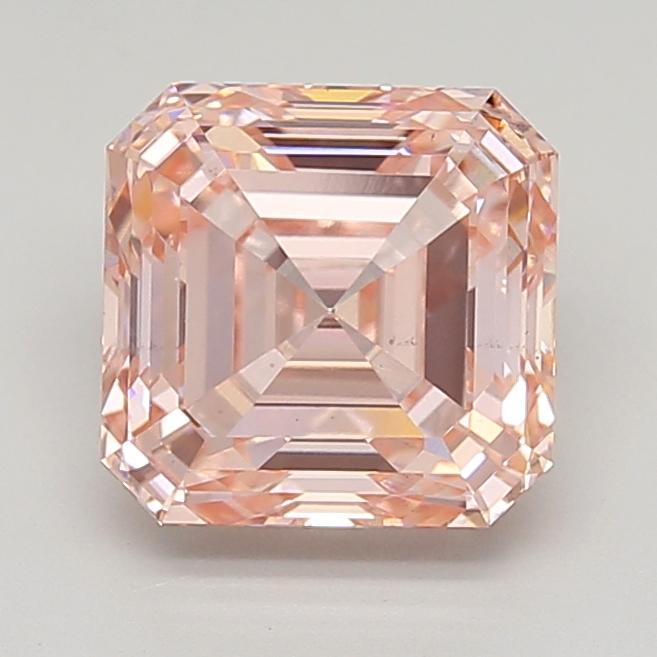 3.50 Ct. Fancy Intense  Pink Asscher Lab Grown Diamond