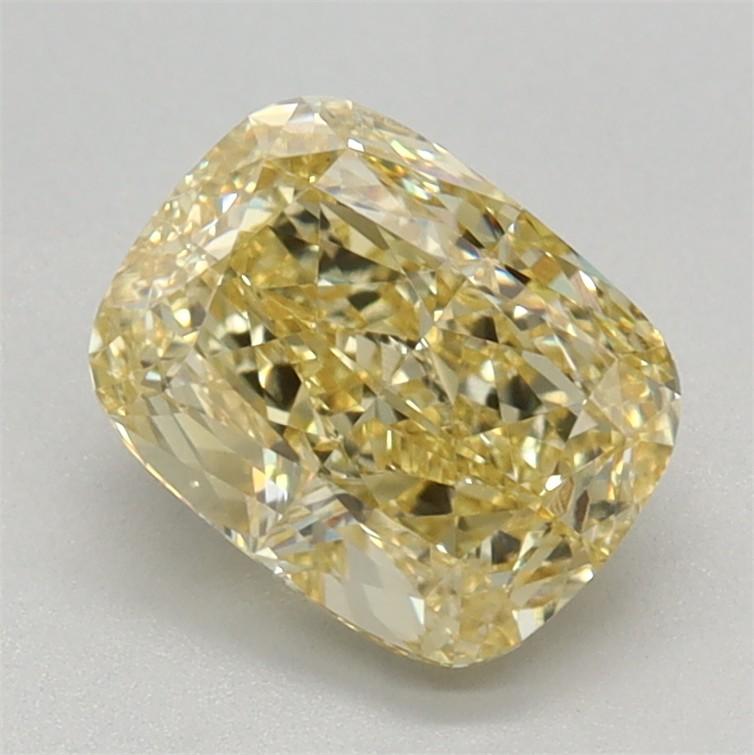 1.25 Ct. Fancy Vivid Yellow Cushion Lab Grown Diamond
