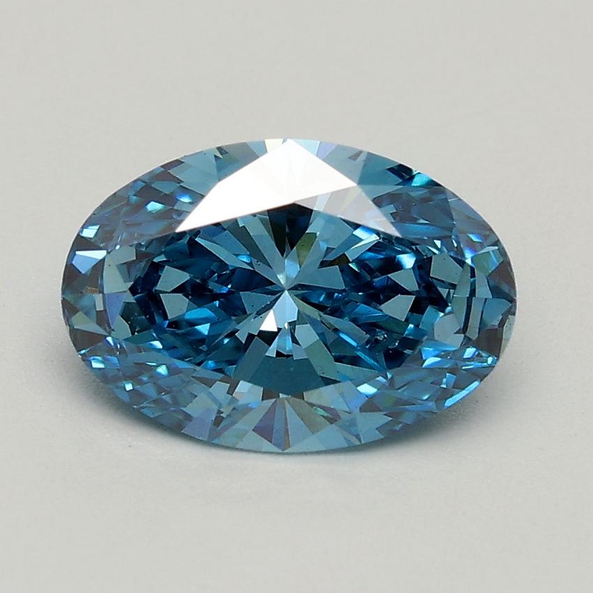 1.06 Ct. Fancy Vivid Blue Oval Lab Grown Diamond